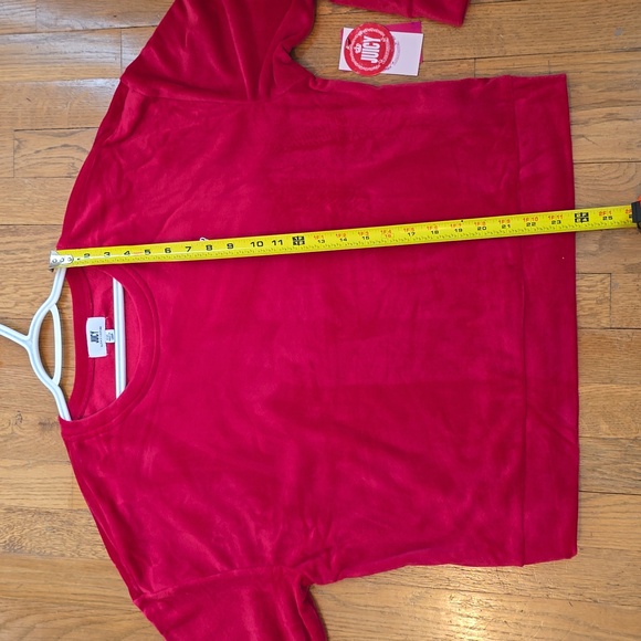 JUICY COUTURE WOMEN'S JUNIOR FUSCIA LONG SLEEVE VELVETEEN PULLOVER CREWNECK XXL - Picture 12 of 16